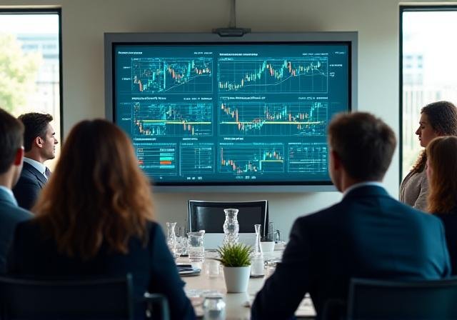 Modern financial learning environment with data visualisations